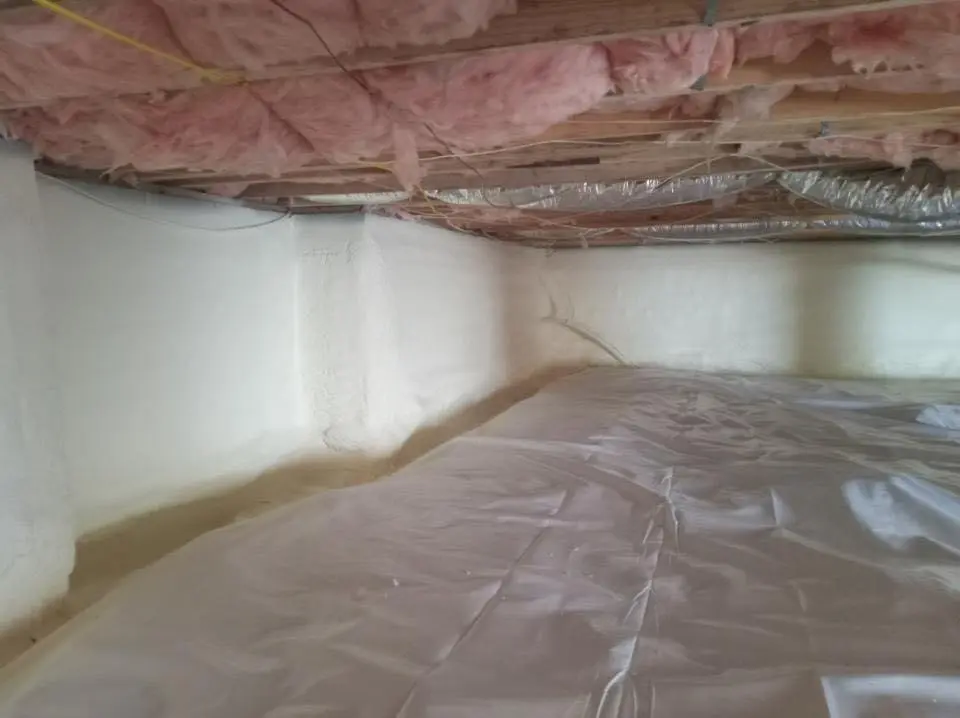 Crawl space encapsulation with closed-cell spray foam for Roof Leak Repair in St. Clair Shores